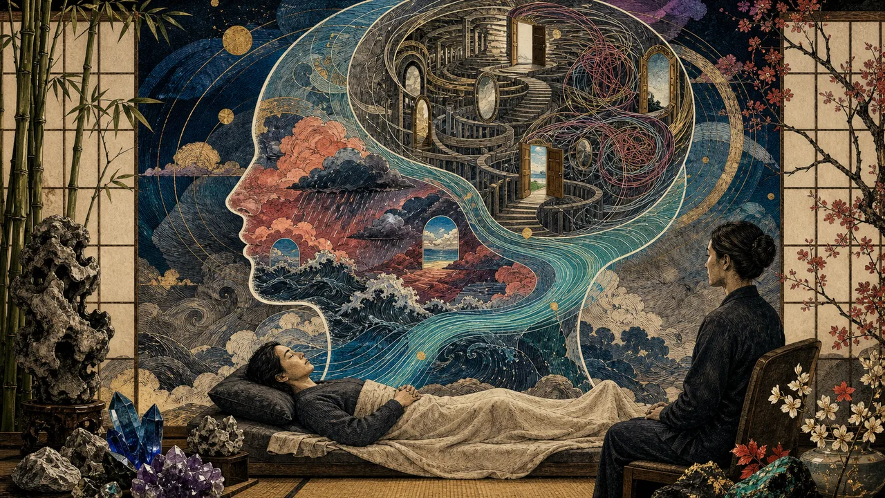 Person meditating as golden Reiki light organizes thoughts and emotions in the energetic field