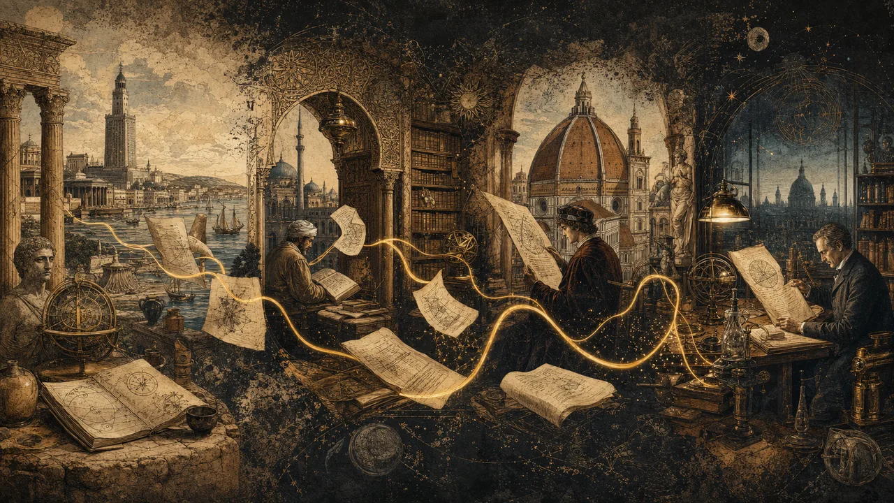 Manuscripts and Hermetic symbols passing through Roman Egypt, the medieval world and modern Europe
