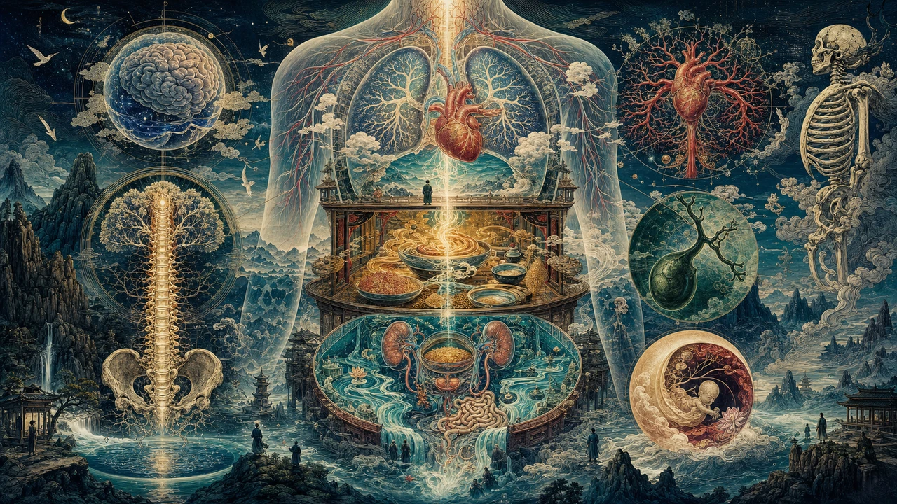 Surrealist representation of the Triple Burner and the Extraordinary Fu organs