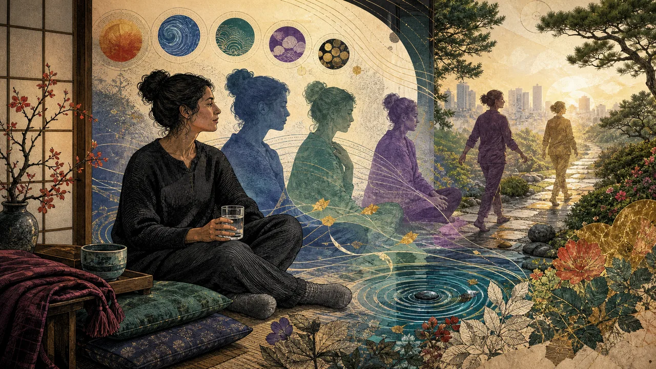 Person resting after a Reiki session with soft light on the chakras and energy field