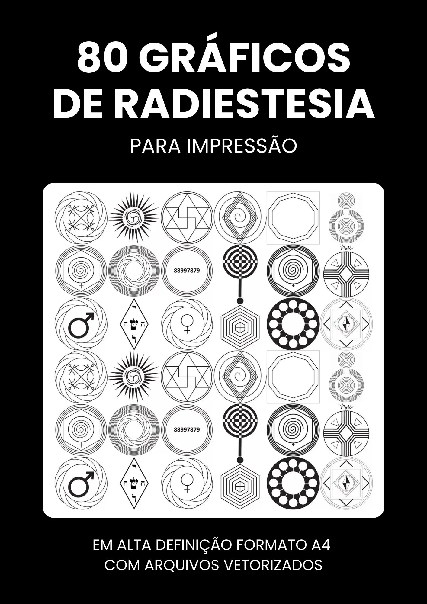 80 Printable Dowsing Charts e-book cover